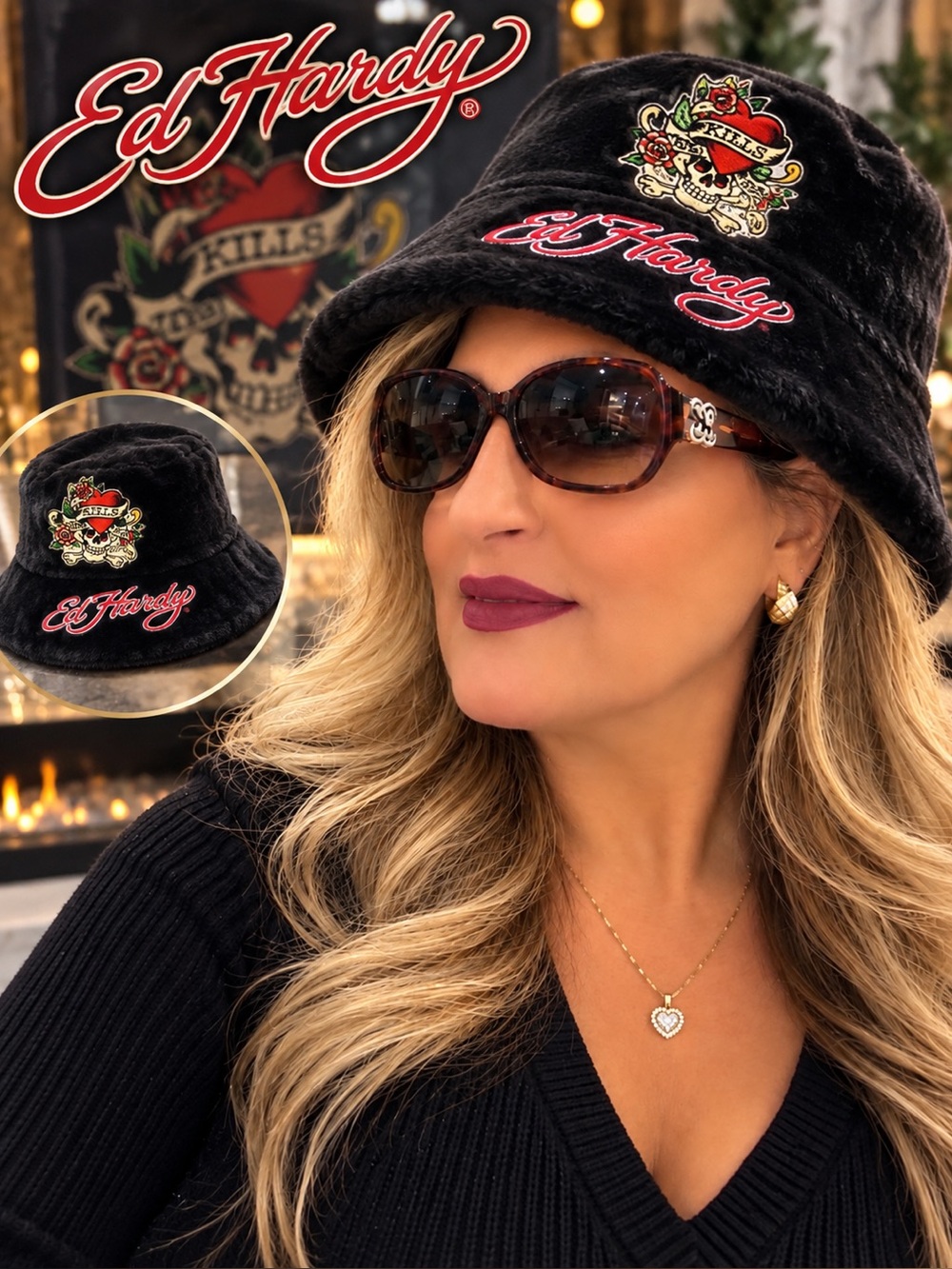 NWT Ed Hardy Bucket hat